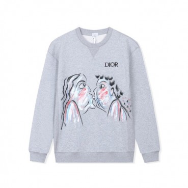 디올 남/녀 클래식 그레이 맨투맨 - Dior Unisex Gray Tshirts 