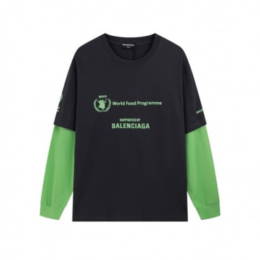 발렌시아가 남성 블랙 맨투맨 - Balenciaga Mens Black Tshirts 