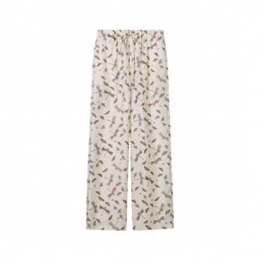 루이비통 여성 프린트 실크 트윌 팬츠- Louis vuitton Womens Printed Silk Twill Pants 