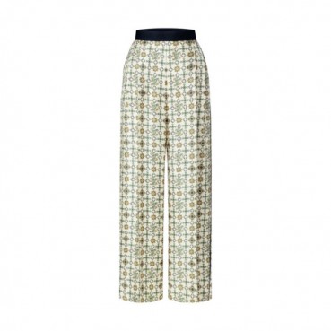 루이비통 여성 누보 모노그램 테일러드 와이드 레그 팬츠 - Louis vuitton Womens Nouveau Monogram Tailored Wide