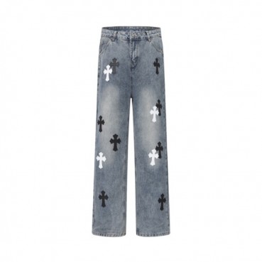크롬하츠 남성 트렌디 청바지 - Chrom Hearts Mens Trendy Jeans 
