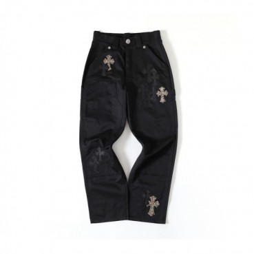 크롬하츠 남성 블랙 청바지 - Chrom Hearts Mens Black Jeans 