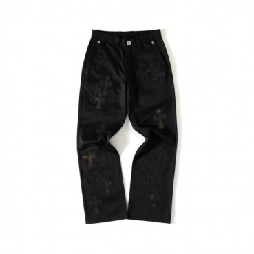 크롬하츠 남성 블랙 청바지 - Chrom Hearts Mens Black Jeans 