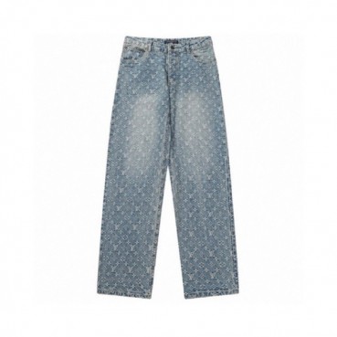 루이비통 남성 블루 청바지 - Louis vuitton Mens Blue Jeans 
