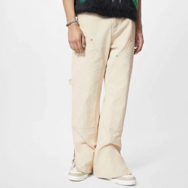 루이비통 남성 아이보리 청바지 - Louis vuitton Mens Ivory Jeans 
