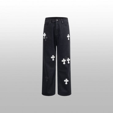 크롬하츠 남성 블랙 청바지 - Chrom Hearts Mens Black Jeans 