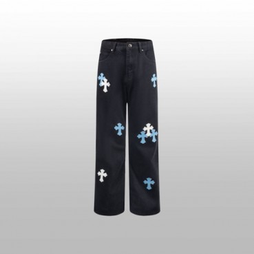 크롬하츠 남성 블랙 청바지 - Chrom Hearts Mens Black Jeans 