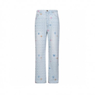 루이비통 남성 블루 청바지 - Louis vuitton Mens Blue Jeans 