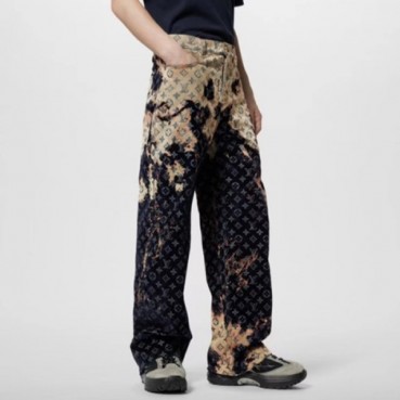 루이비통 남성 블랙 청바지 - Louis vuitton Mens Black Jeans 