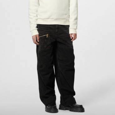 루이비통 남성 블랙 청바지 - Louis vuitton Mens Black Jeans 