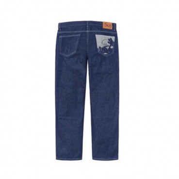 슈프림 남성 캐쥬얼 블루 청바지 - Supreme Mens Blue Jeans 