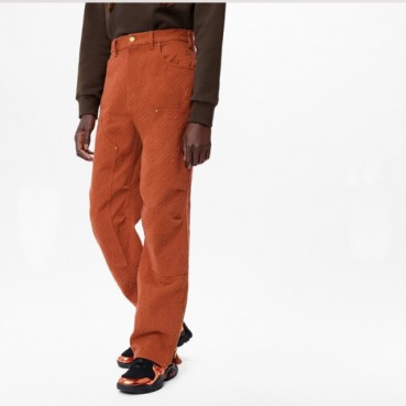 루이비통 남성 캐쥬얼 오렌지 청바지 - Louis vuitton Mens Orange Jeans 