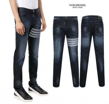 톰브라운 남성 그레이 청바지 - Thom Browne Mens Gray Jeans 