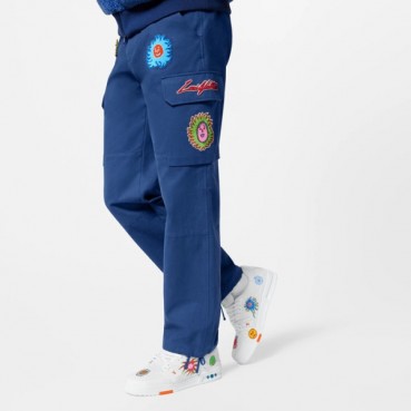 루이비통 남성 블루 팬츠 - Louis vuitton Mens Blue Pants 