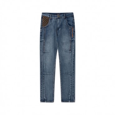 루이비통 남성 블루 청바지 - Louis vuitton Mens Blue Jeans 