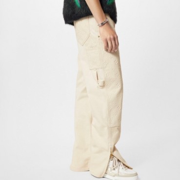 루이비통 남성 캐쥬얼 아이보리 청바지 - Louis vuitton Mens Ivory Jeans 