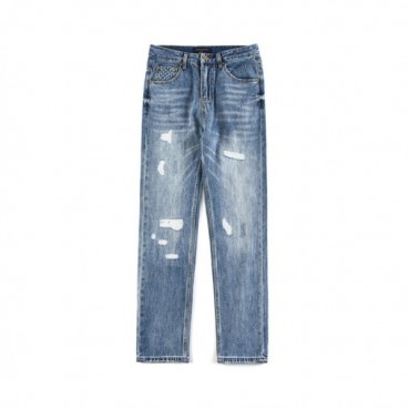 루이비통 남성 캐쥬얼 블루 청바지 - Louis vuitton Mens Blue Jeans 