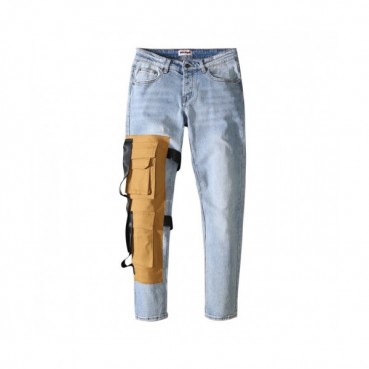 Palm Angels Mens Logo Casual Denim Pants Blue - 팜 엔젤스 2021 남성 로고 캐쥬얼 데님 팬츠 Pam0336x Size(29 