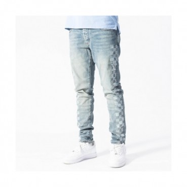 Louis vuitton  Mens Monogram Casual Pants Blue - 루이비통 2021 남성 모노그램 캐쥬얼 팬츠 Lou03425x Size(29 
