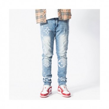 Louis vuitton  Mens Monogram Casual Pants Blue - 루이비통 2021 남성 모노그램 캐쥬얼 팬츠 Lou03424x Size(29 