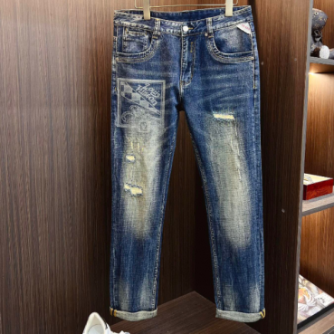 Louis vuitton  Mens Monogram Casual Pants Blue - 루이비통 2025 남성 모노그램 캐쥬얼 팬츠 Lou03423x Size(29 
