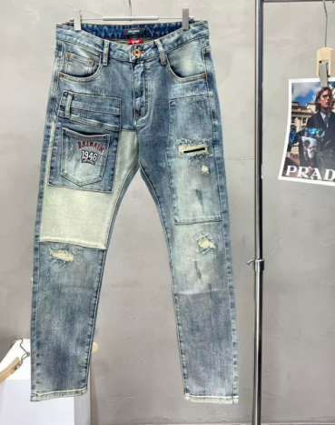 Balmain Mens Trendy Denim Pants Blue - 발망  남성 트렌디 데님 팬츠 Bal0247x Size(29 