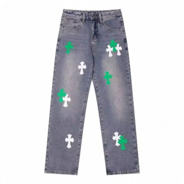 Chrom Hearts  Mens Casual Denim Jeans Blue - 크롬하츠 2024 남성 캐쥬얼 데님 청바지 Chr0377x Size(29 