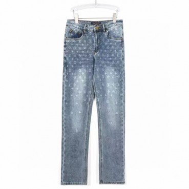 Louis vuitton  Mens Monogram Casual Pants Blue - 루이비통 2023 남성 모노그램 캐쥬얼 팬츠 Lou02963x Size(28 