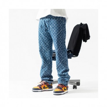 Louis vuitton  Mens Monogram Casual Pants Blue - 루이비통 2021 남성 모노그램 캐쥬얼 팬츠 Lou02852x Size(29 