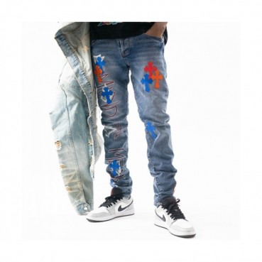 [크롬하츠]Chrom Hearts 2021 Mens Casual Denim Jeans - 크롬하츠 20201남성 캐쥬얼 데님 청바지 Chr0335x.Size(29 