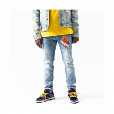 Palm Angels 2021 Mens Logo Casual Denim Pants - 팜 엔젤스 2021 남성 로고 캐쥬얼 데님 팬츠 Pam0293x.Size(29 