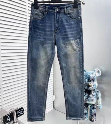 Loewe 2024 Mens Logo Denim Jeans - 로에베 2024 남성 로고 데님 청바지 Loe0404x.Size(29 