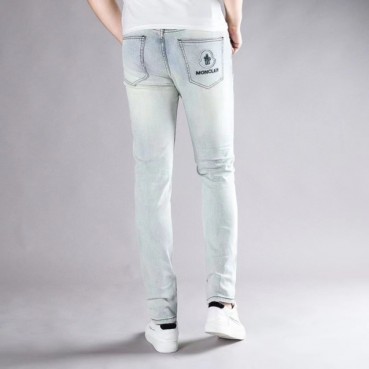 [몽클레어]Moncler 2022 Mens Casual Logo Denim Jeans - 몽클레어 2022 남성 캐쥬얼 로고 데님 청바지 Moc01687x.Size(30 