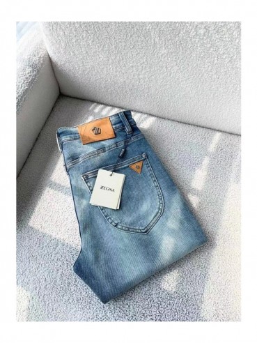 Ermenegildo Zegna 2023 Mens Casual Logo Denim Jeans - 에르메네질도 제냐 2023 남성 캐쥬얼 로고 데님 청바지 Zeg0160x.Size(29 