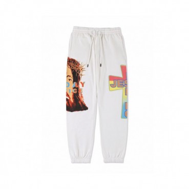 Kanye west 2019 Mens Logo Oversize Cotton Pants - 카니예 웨스트 2019 남성 로고 오버사이즈 코튼 팬츠 Kany0035x.Size(m 