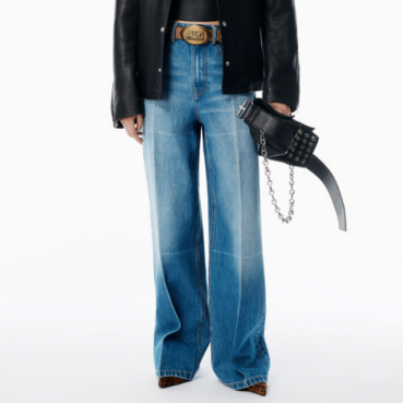 Alexsander Wang Womens Logo Denim Pants - 알렉산더왕 여성 로고 엘라스틱 브리프 팬츠 Alw0050x.Size(s 