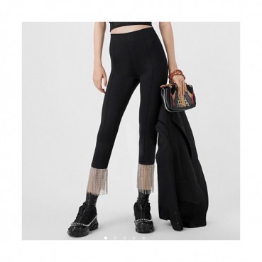 Burberry Womens Slim-fit Crystal Training Pants 