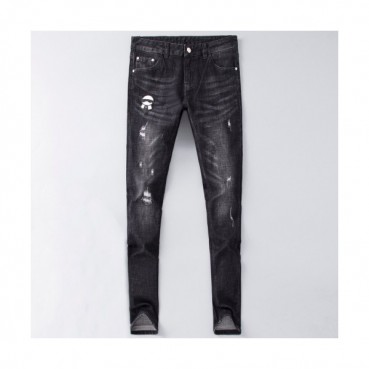 Fendi 2019 Mens Classic Slim-fit Denim Pants 