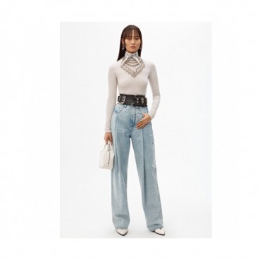 Alexsander Wang Womens Classic Denim Pants - 알렉산더왕 2019 여성 로고 클래식 데님 팬츠 Alw0023x.Size(26 