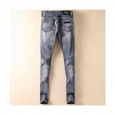 Fendi 2019 Mens Classic Slim-fit Denim Pants 