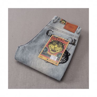 Gucci 2019 Mens Logo Wolf Denim Pants - 구찌 2019 남성 로고 울프 데님팬츠 Guc01363x.Size(29 