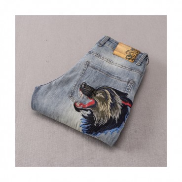 Gucci 2019 Mens Logo Wolf Denim Pants - 구찌 2019 남성 로고 울프 데님팬츠 Guc01362x.Size(29 