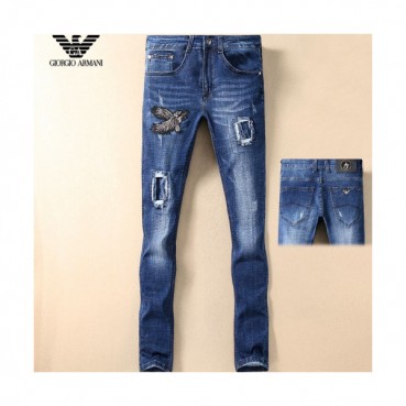Armani 2019 Mens Steel Logo Slim Fit Denim Pants - 알마니 남성 스틸 로고 슬림핏 데님 팬츠 Arm0217x.Size(29 