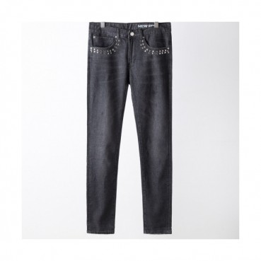 [클래식]Versace 2019 Mens Logo Slim Fit Denim Pants - 베르사체 남성 로고 슬림핏 데님 팬츠 Ver0222x.Size(30 
