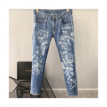 [프리미엄]Versace 2019 Mens Graffity Denim Pants - 베르사체 남성 그래피티 데님 팬츠 Ver0220x.Size(29