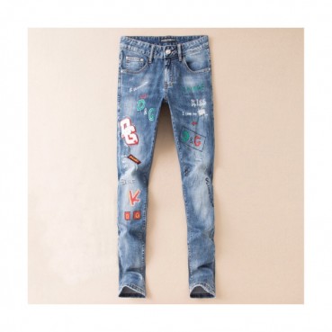 Dolce&Gabbana Mens Embroidery Jeans - 돌체앤가바나 남성 자수 청바지 