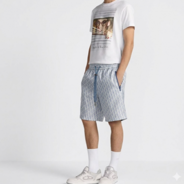디올 남성 오블리크 쇼츠 - Dior Mens Couture Silverbell Shorts 
