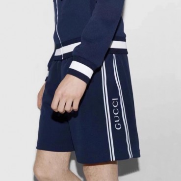 구찌 남성 네이비 반바지 - Gucci Mens Navy Half