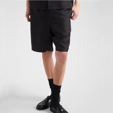 프라다 남성 블랙 반바지 - Prada Mens Black Half
