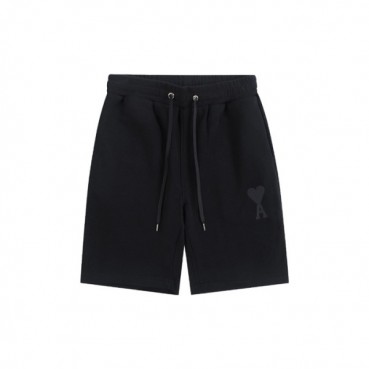 아미 남성 블랙 반바지 - Ami Mens Black Half